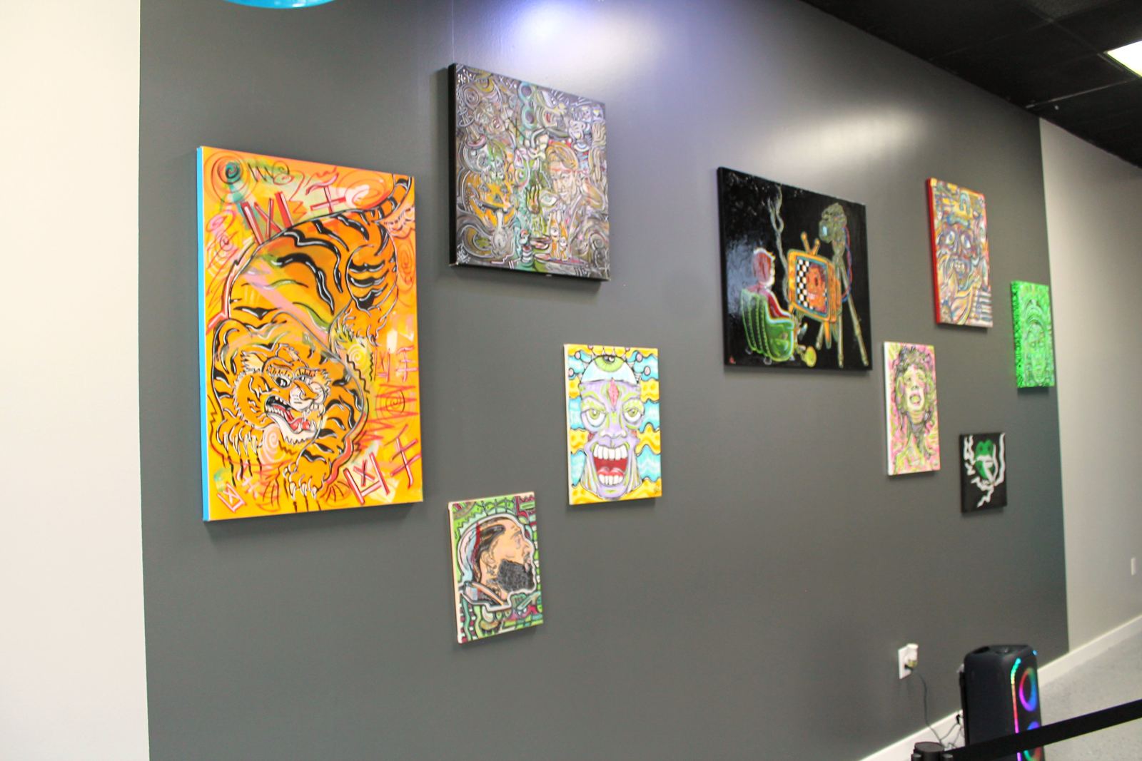 Artwork on the lounge wall